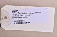 Antriebswelle rechts Driveshaft vorne Rechts<br>MAZDA 2 (DY) 1.4